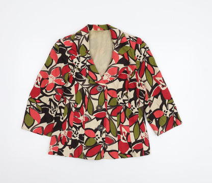 Womens UK Size 10 Style by EWM Regular Multicoloured Blazer