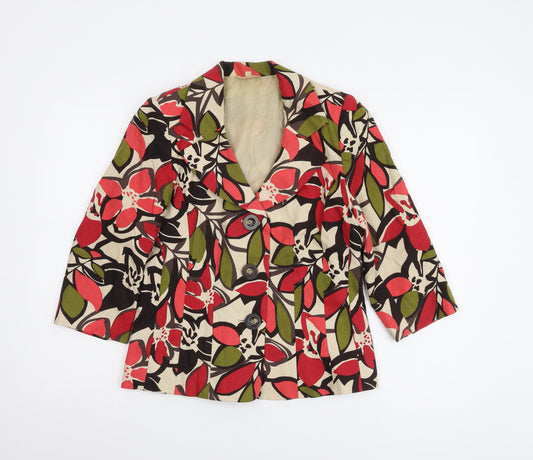 Womens UK Size 10 Style by EWM Regular Multicoloured Blazer