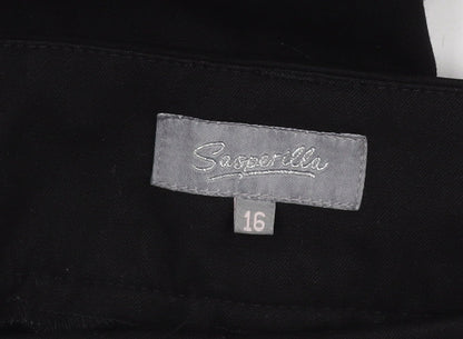 Sapparilla Women's Black Wide-Leg Trousers Size 16