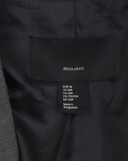 Mens UK Size 36 H&M Regular Grey Suit Jacket