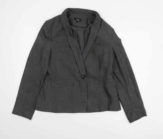 Next Women's Grey Blazer Size 14, Lined Workwear Essential