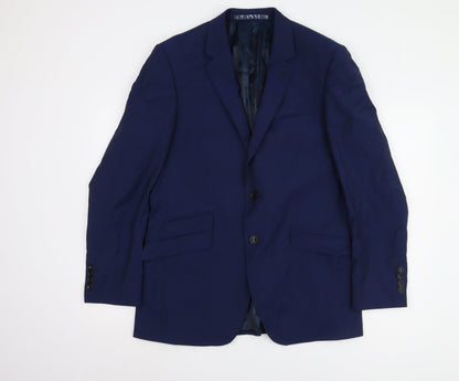 Mens UK Size 40 Marks and Spencer Regular Blue Suit Jacket