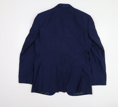 Mens UK Size 40 Marks and Spencer Regular Blue Suit Jacket