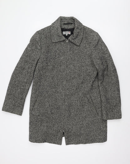 Marks & Spencer Women's Grey Wool Overcoat Size 12