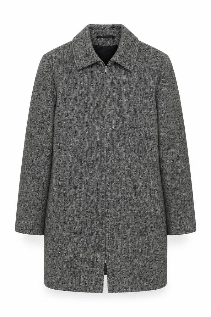 Marks & Spencer Women's Grey Wool Overcoat Size 12