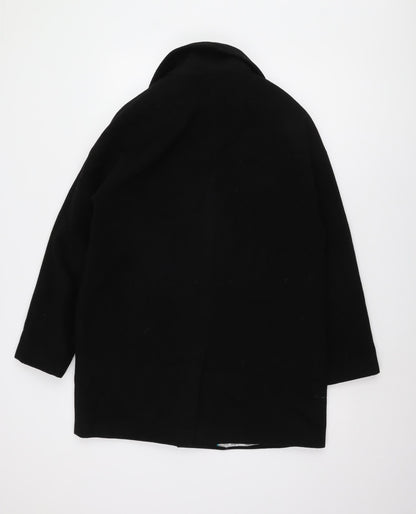 Womens UK Size S Wallis Black Overcoat
