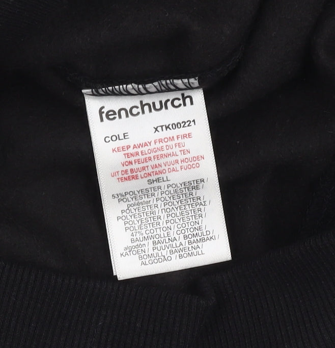 Fenchurch Boys Black Graphic Hoodie 12-13 Years