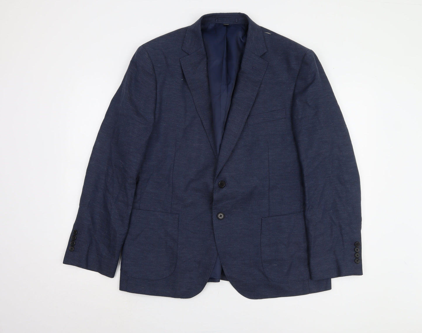 Marks and Spencer Men's Blue Wool Blazer XL