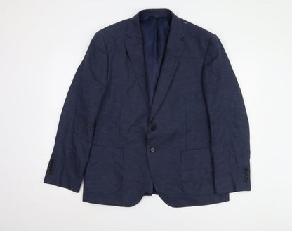 Marks and Spencer Men's Blue Wool Blazer XL