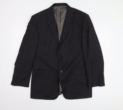 Marks and Spencer Men's Grey Striped Blazer 40 Short