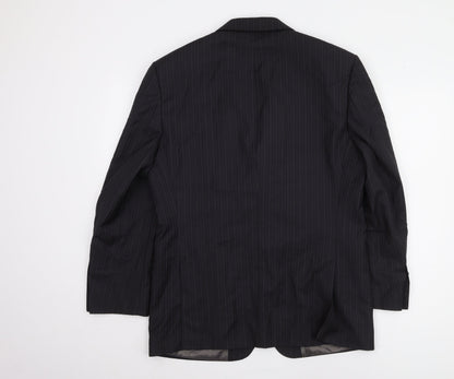 Marks and Spencer Men's Grey Striped Blazer 40 Short