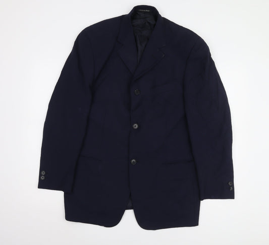Pal Zileri Men's Blue Regular Fit Blazer Jacket