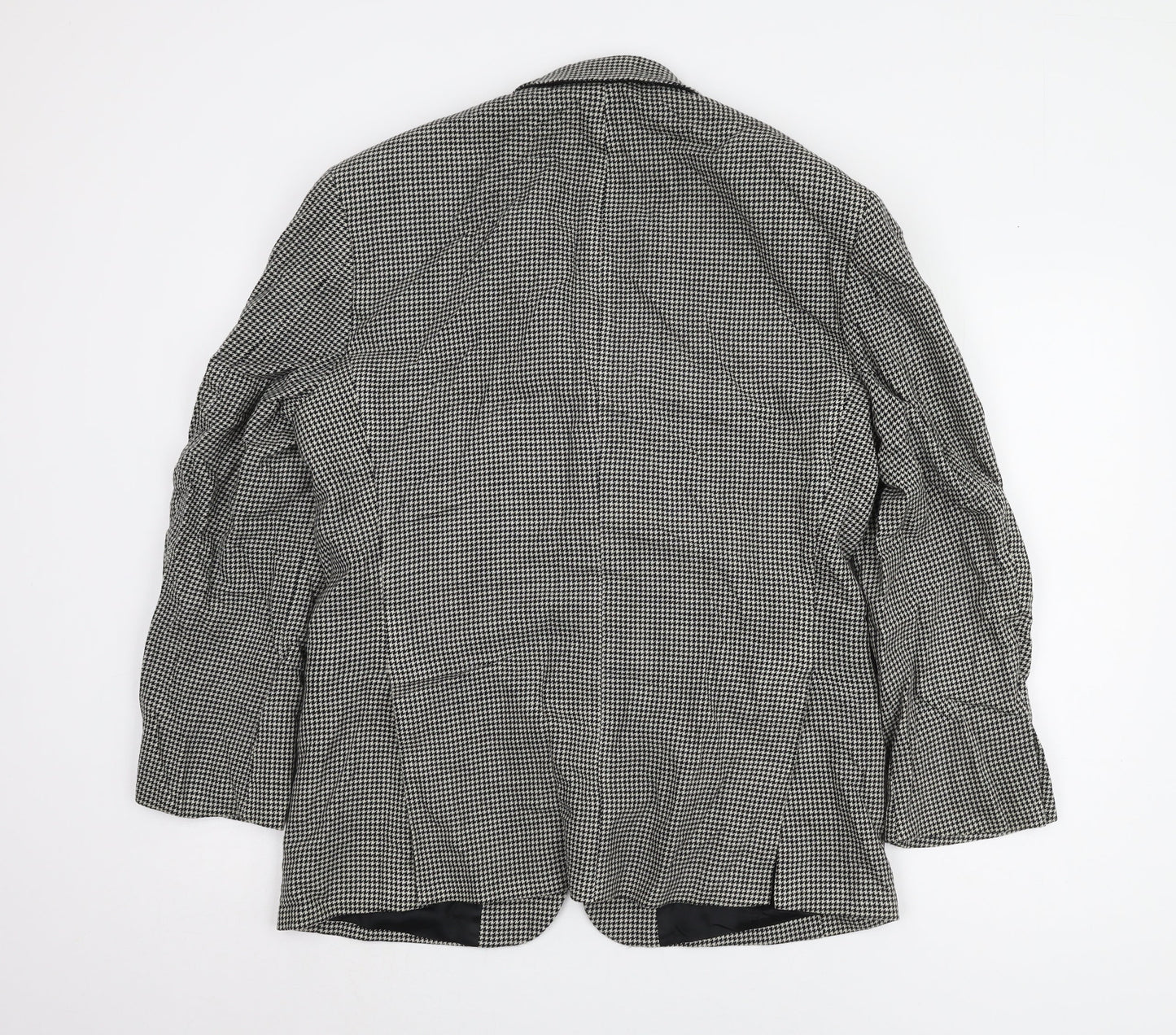 St Michael Men's Black 7 White Check Blazer 38 Short