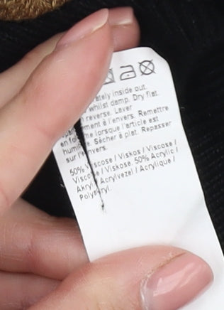 River Island Men's XS Black Colourblock Polo Shirt