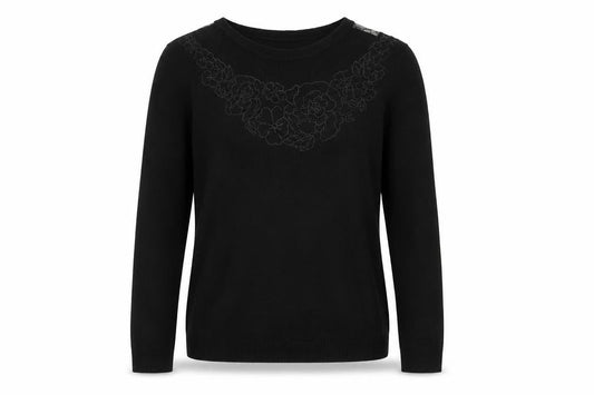 Womens UK Size 8 Warehouse Black Pullover Jumper