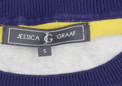 Jessica Graaf Women's Multicoloured Stripe Pullover Jumper