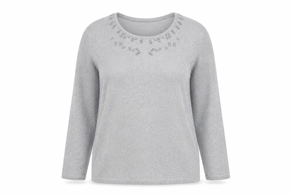 Womens UK Size 12 Eastex Grey Pullover Jumper