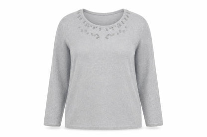 Womens UK Size 12 Eastex Grey Pullover Jumper