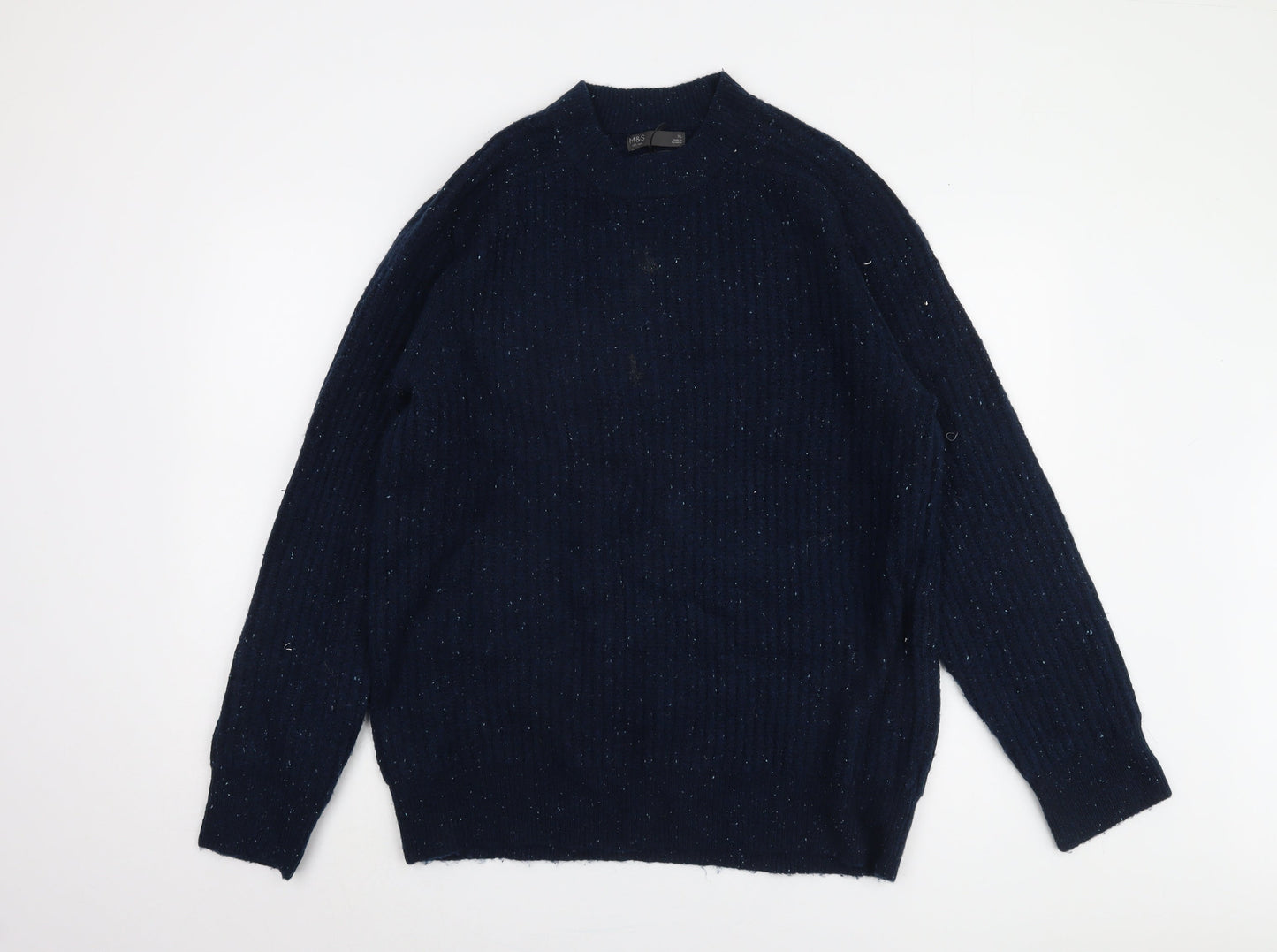 Marks and Spencer Men's Blue XL Pullover Jumper