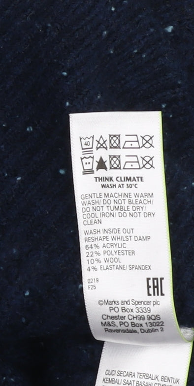 Marks and Spencer Men's Blue XL Pullover Jumper