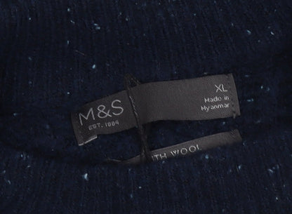 Marks and Spencer Men's Blue XL Pullover Jumper