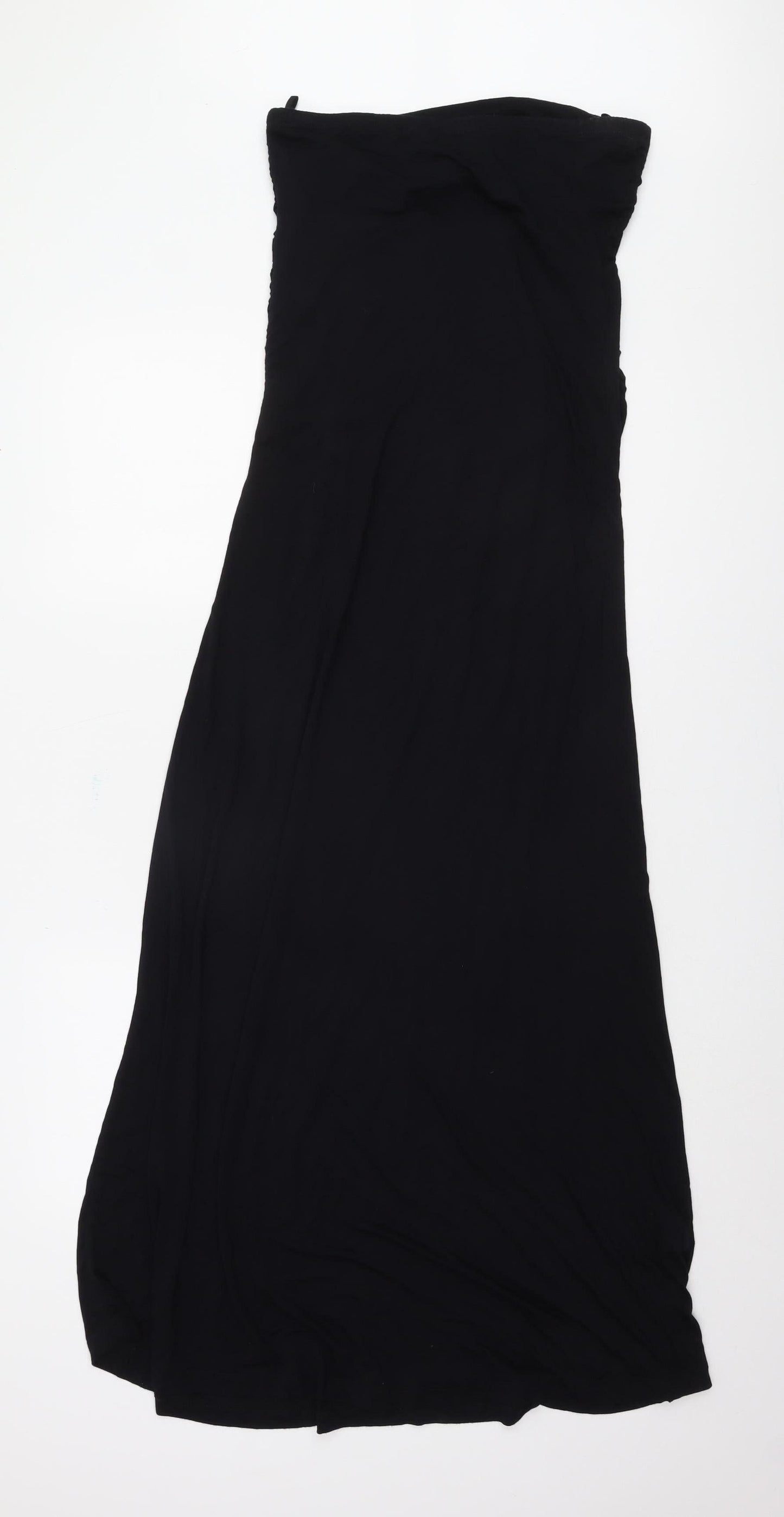 Next Women's Black Strapless Ruched Dress, Size 10