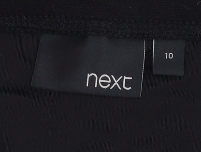 Next Women's Black Strapless Ruched Dress, Size 10