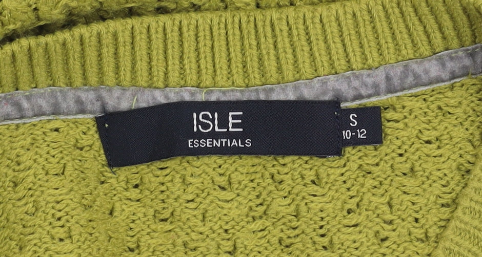 Womens UK Size S ISLE Green Pullover Jumper