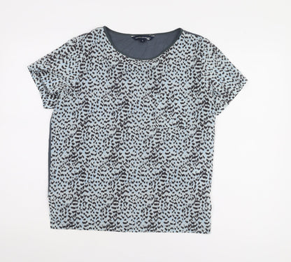 Womens UK Size S French Connection Blue Basic T-Shirt