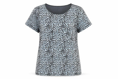 Womens UK Size S French Connection Blue Basic T-Shirt