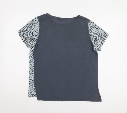 Womens UK Size S French Connection Blue Basic T-Shirt