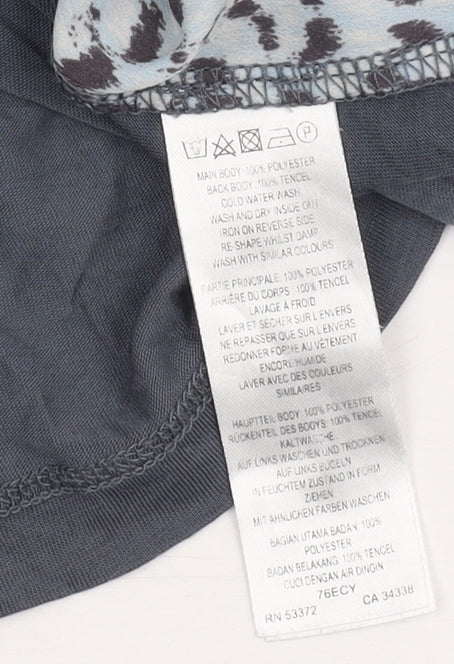 Womens UK Size S French Connection Blue Basic T-Shirt