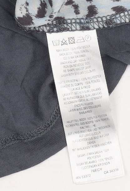 Womens UK Size S French Connection Blue Basic T-Shirt