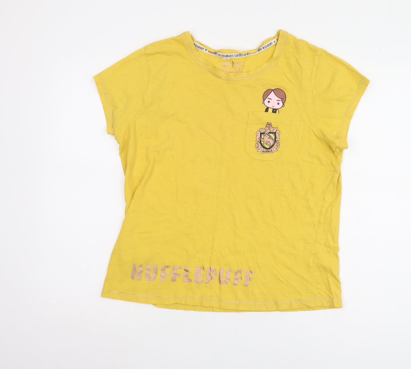 Teens UK Size 14 Harry Potter Yellow Basic T-Shirt