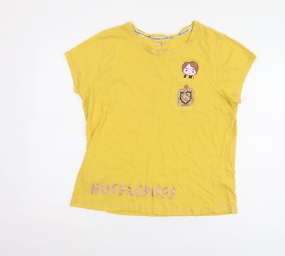 Teens UK Size 14 Harry Potter Yellow Basic T-Shirt