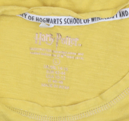 Teens UK Size 14 Harry Potter Yellow Basic T-Shirt
