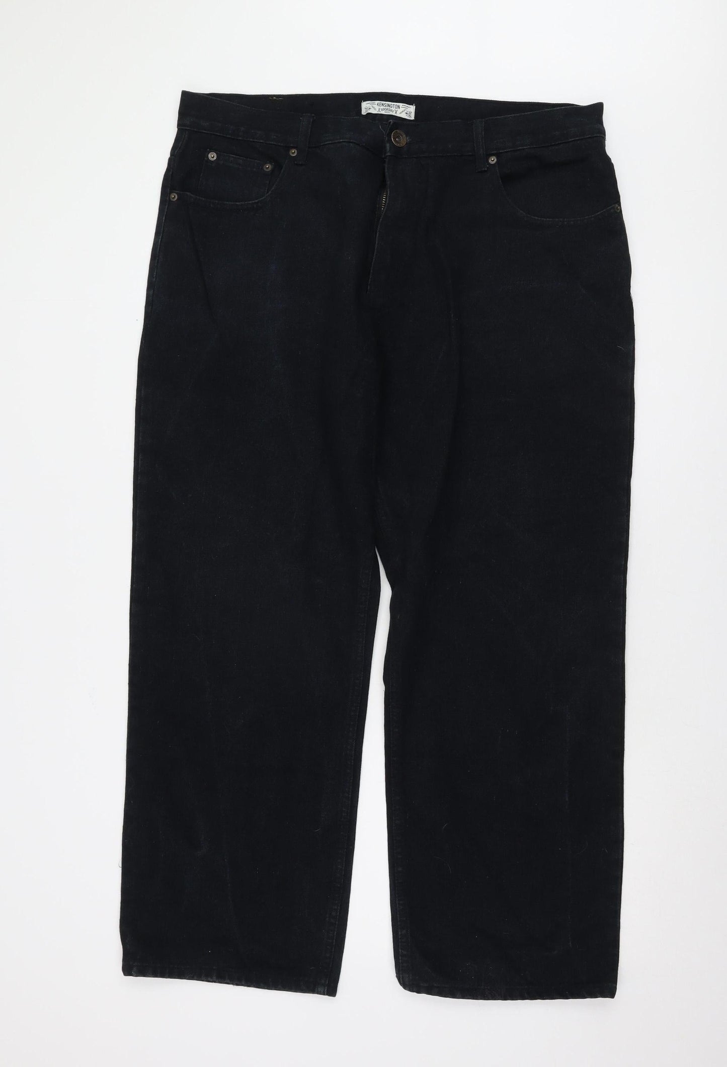 Kensington Dockside Men's Black Straight Jeans 40x29