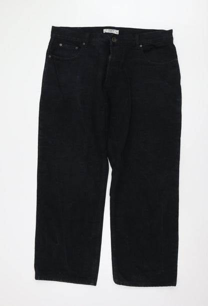 Kensington Dockside Men's Black Straight Jeans 40x29