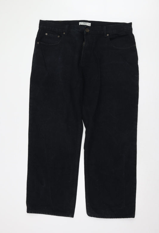 Kensington Dockside Men's Black Straight Jeans 40x29
