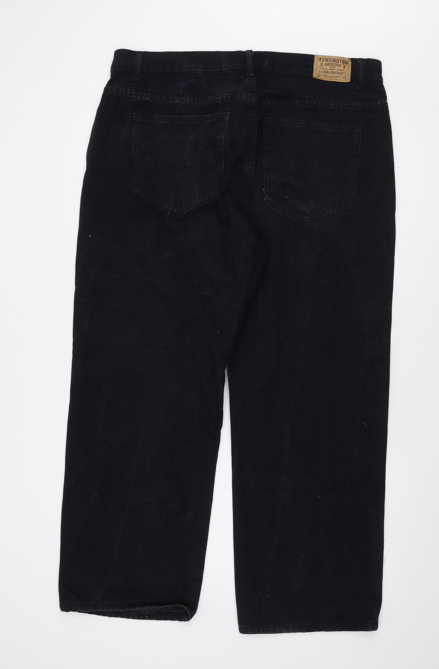 Kensington Dockside Men's Black Straight Jeans 40x29