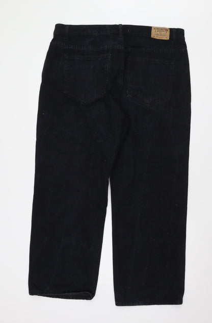 Kensington Dockside Men's Black Straight Jeans 40x29