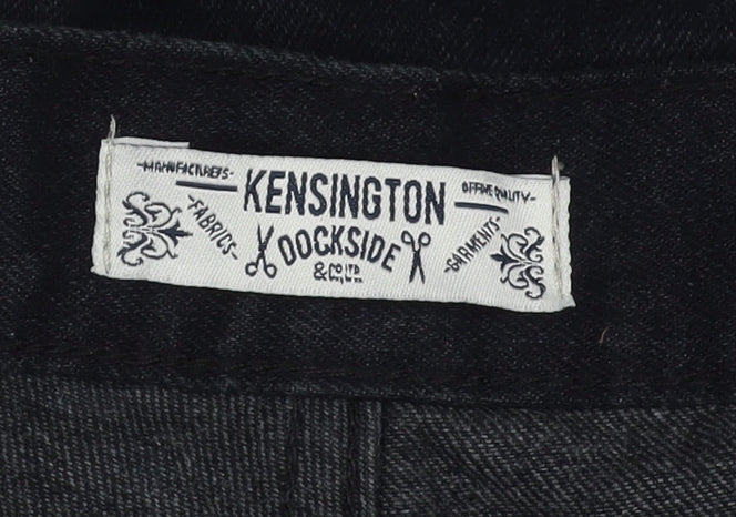 Kensington Dockside Men's Black Straight Jeans 40x29
