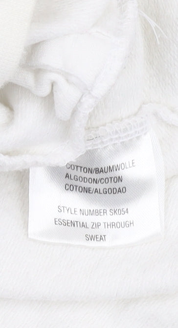 Skinfit White Cotton Unisex Jacket M Long Sleeve Casual