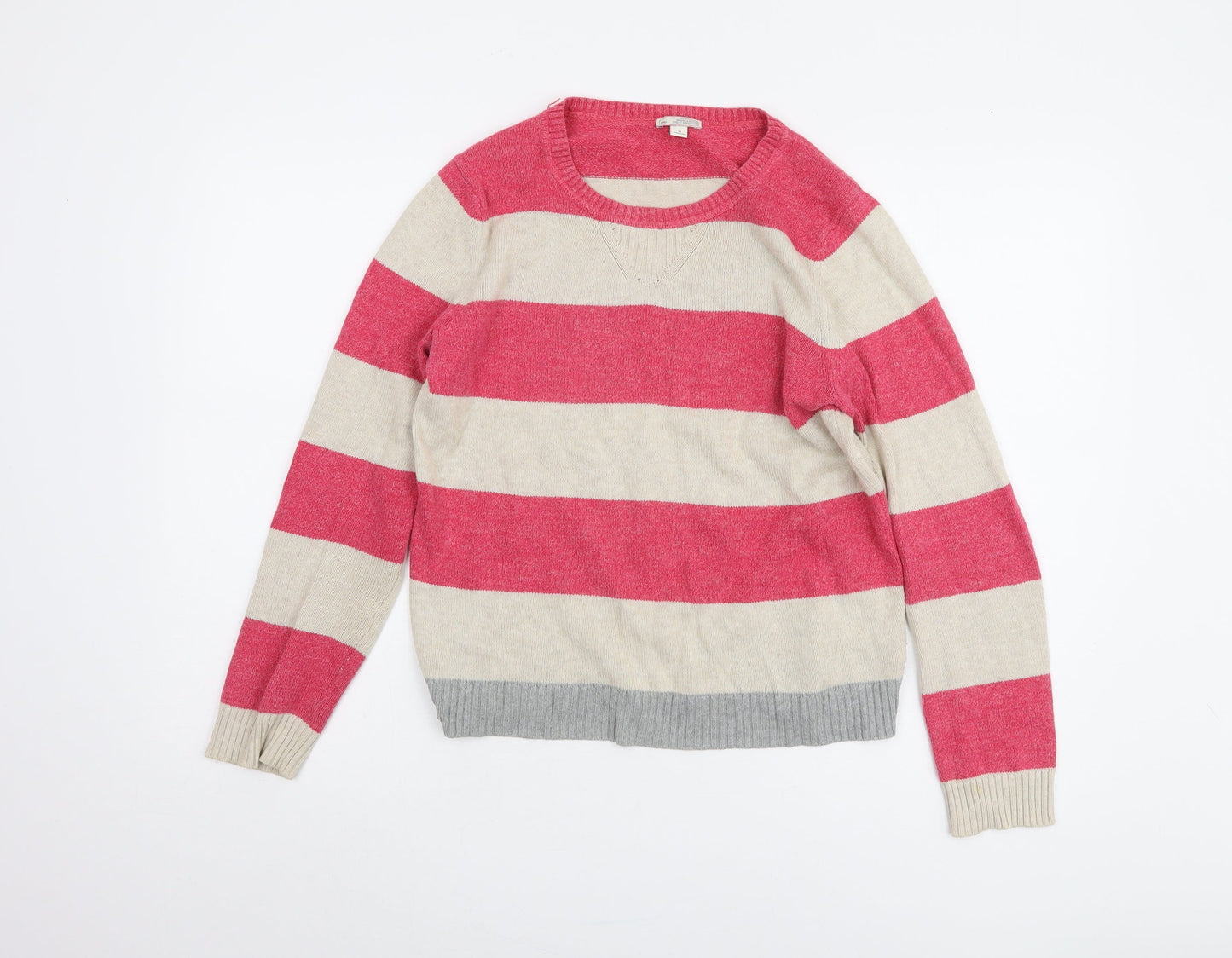Gap Women's Red Striped Pullover Jumper M