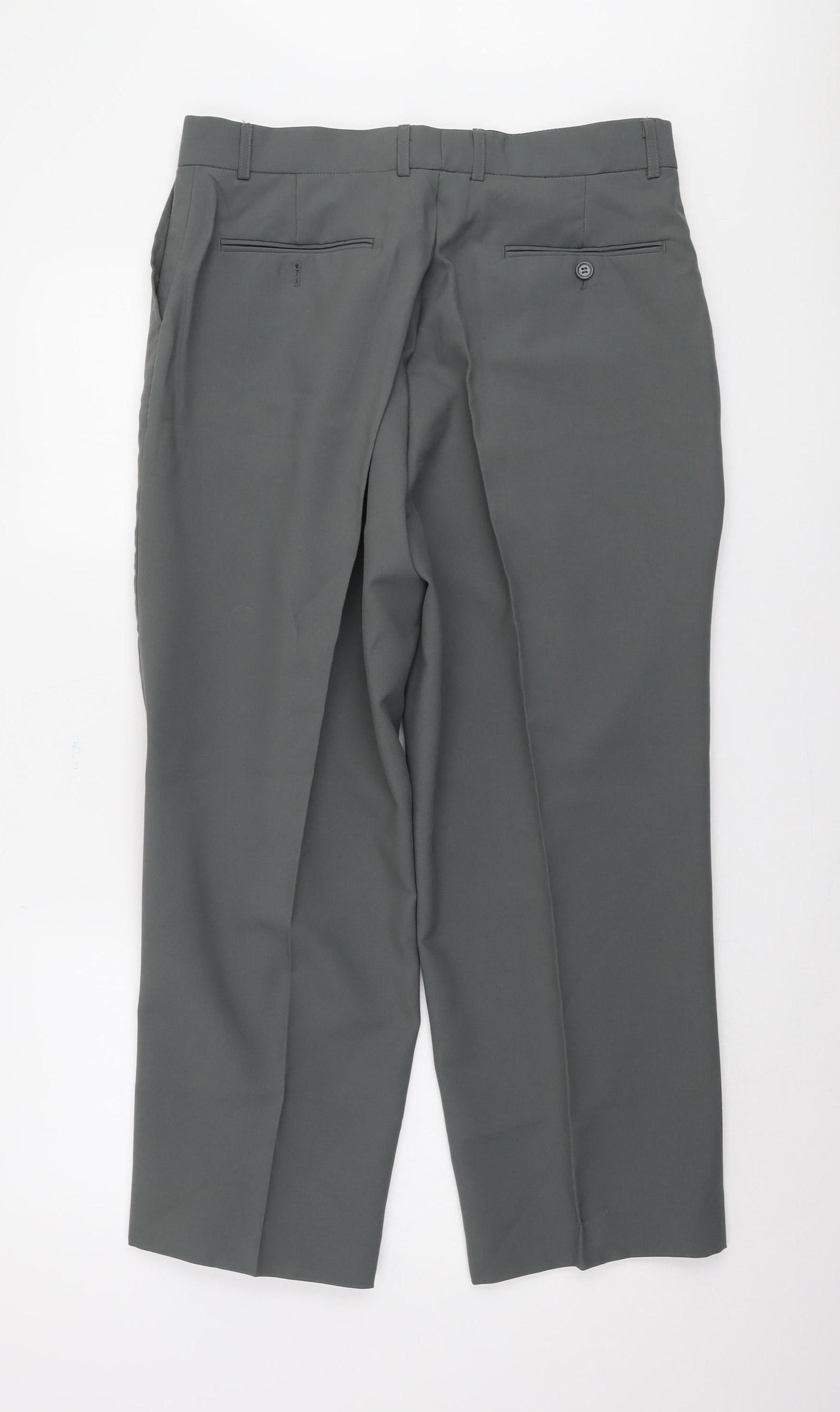Lucci Men’s Grey Straight Trousers 40 S