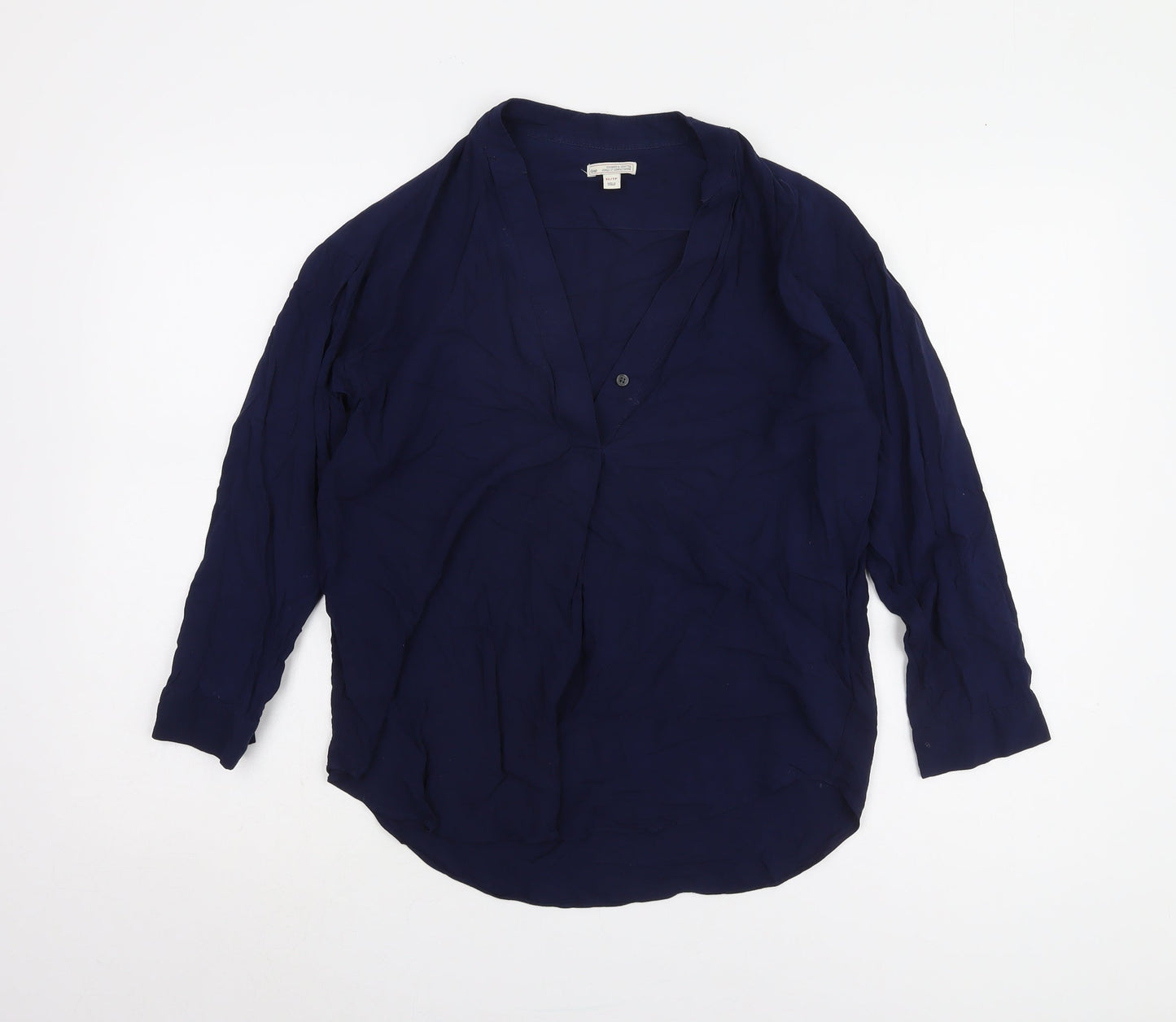 Gap Women's Blue Viscose Blouse XS Casual Button