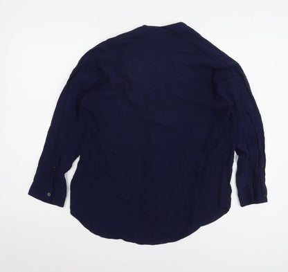 Gap Women's Blue Viscose Blouse XS Casual Button