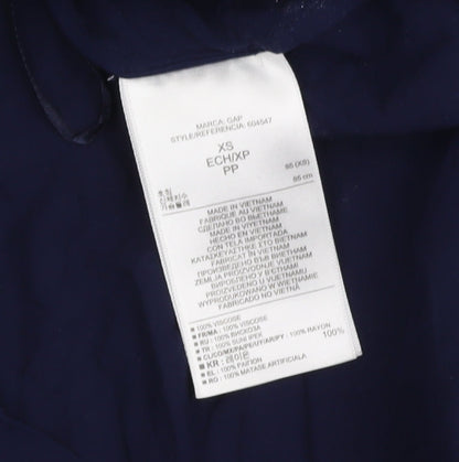 Gap Women's Blue Viscose Blouse XS Casual Button