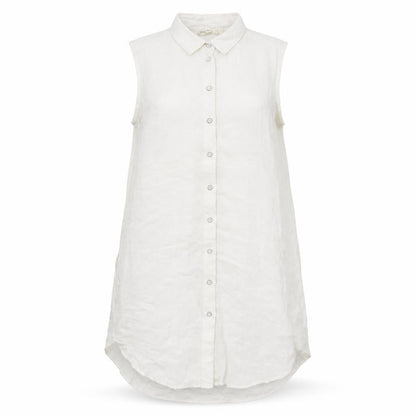 Fat Face Women's White Button-Up Shirt, Size 10