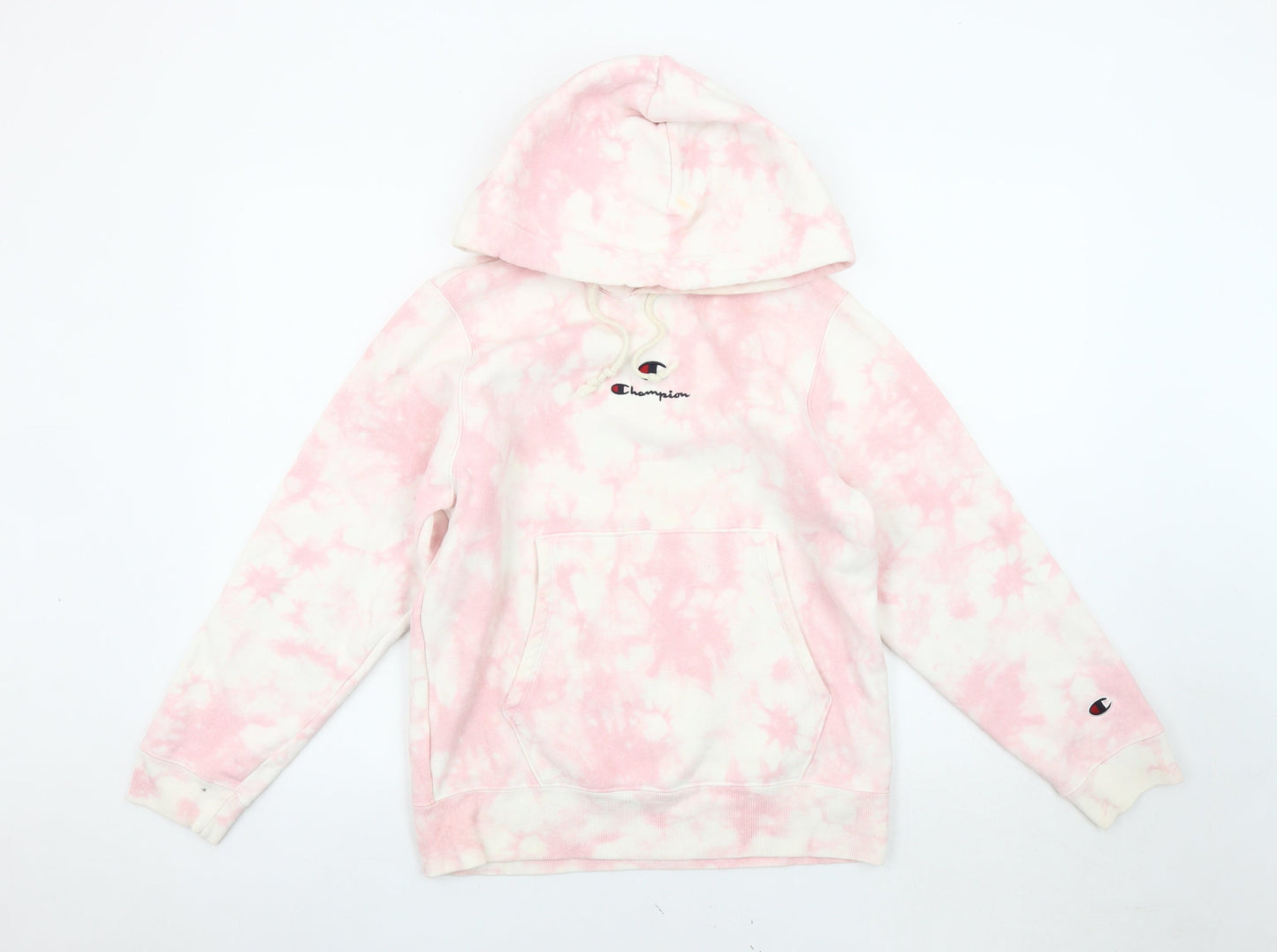 Champion Women's Pink Tie-Dye Pullover Hoodie XS